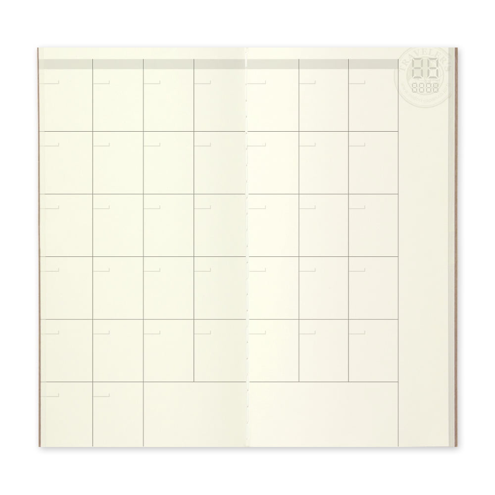 017. Free Diary Refill (Monthly) - Regular Size Traveler's Notebook
