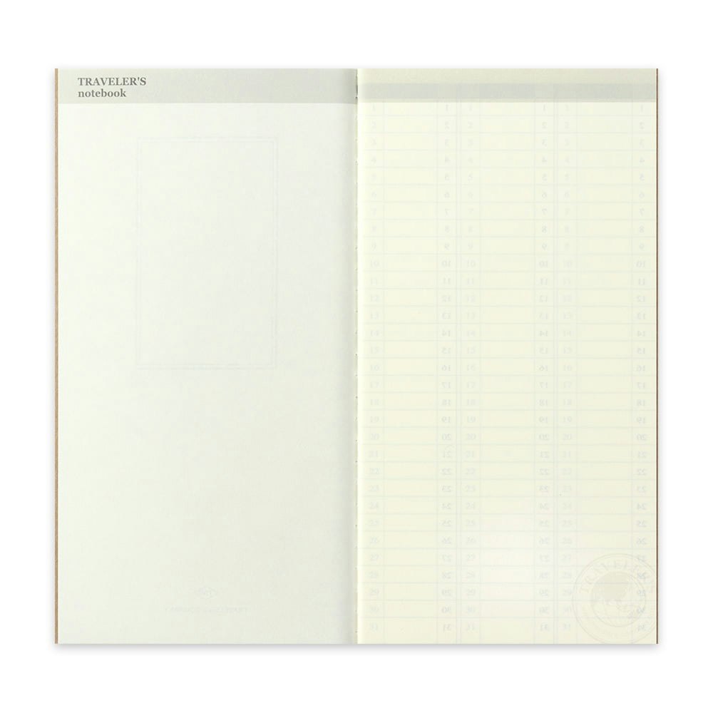 018. Free Diary Refill (Weekly Vertical) - Regular Size // Traveler's Notebook