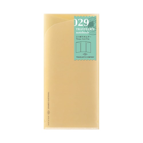 029. Three Fold File - Regular Size // Traveler's Notebook