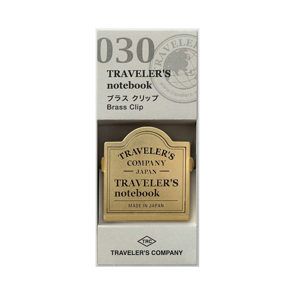 030. Brass Clip TRC Logo  // Traveler's Notebook