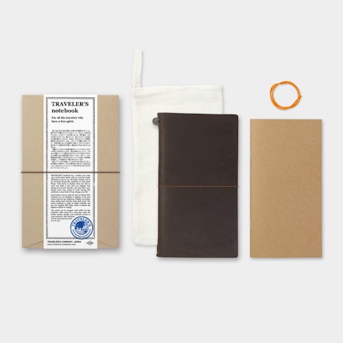 TRAVELER'S Notebook Starter Kit - (Regular Size) Brown