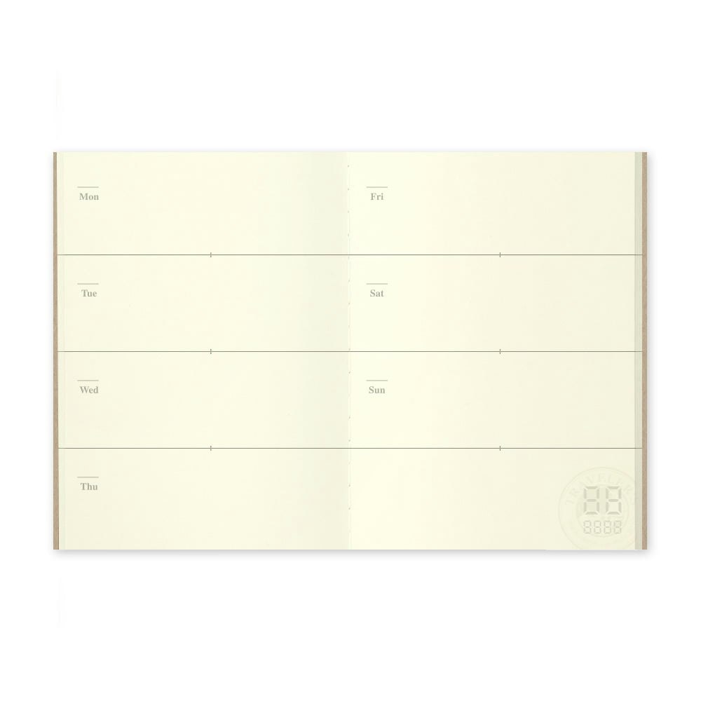 007. Free Diary Refill (Weekly) - Passport Size Traveler's Notebook