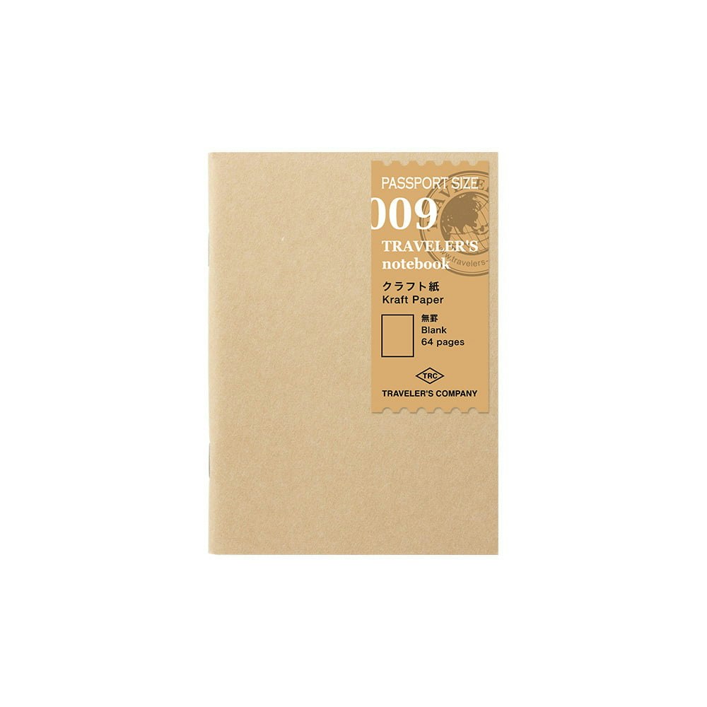 009. Kraft Paper Notebook Refill - Passport Size Traveler's Notebook