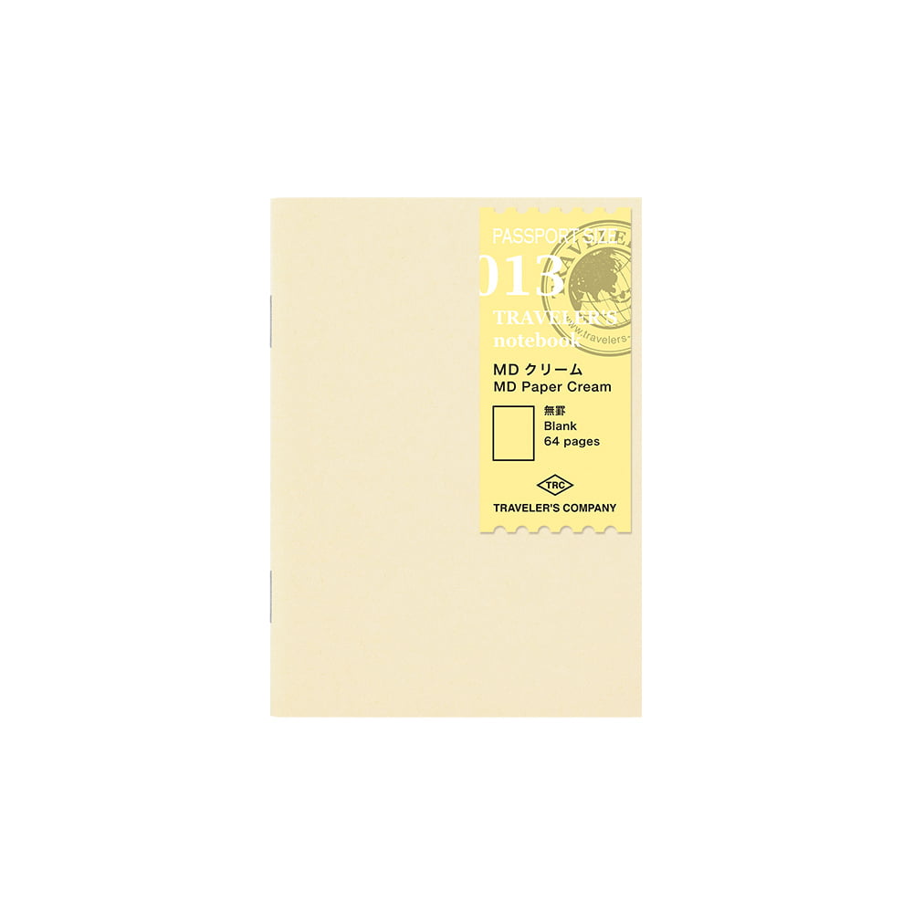 013. MD Paper Cream Notebook Refill - Passport Size Traveler's Notebook
