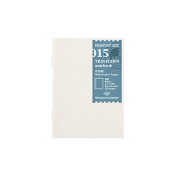 015. Watercolor Paper Notebook Refill - Passport Size // Traveler's Notebook