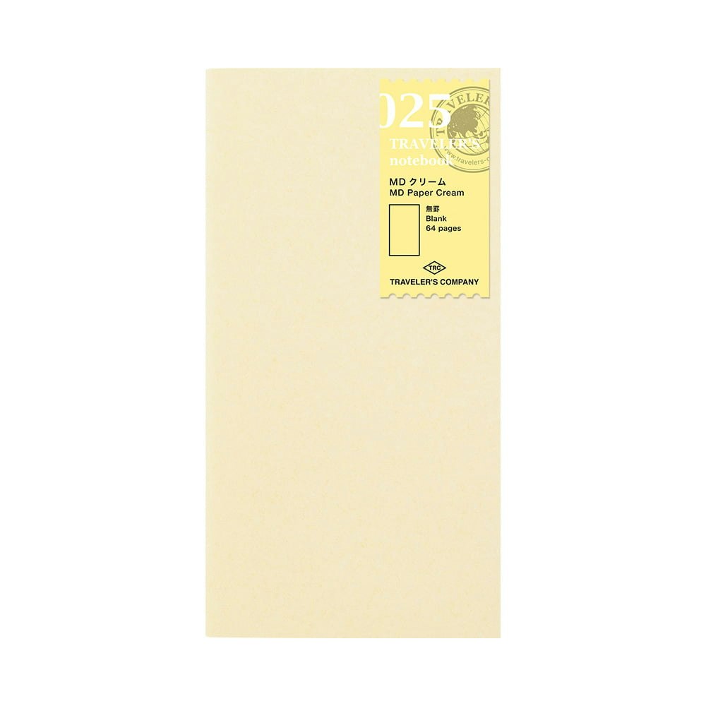 025. MD Paper Cream Blank Notebook Refill - Regular Size Traveler's Notebook