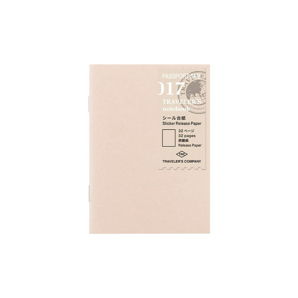 017. Sticker Release Paper Refill - Passport Size Traveler's Notebook
