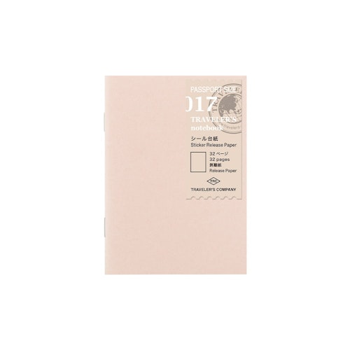 017. Sticker Release Paper Refill - Passport Size // Traveler's Notebook