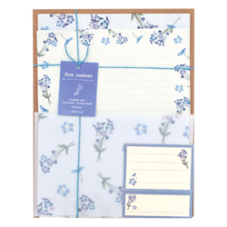 Letter Set Bon Cadeu - Blue Nemophila