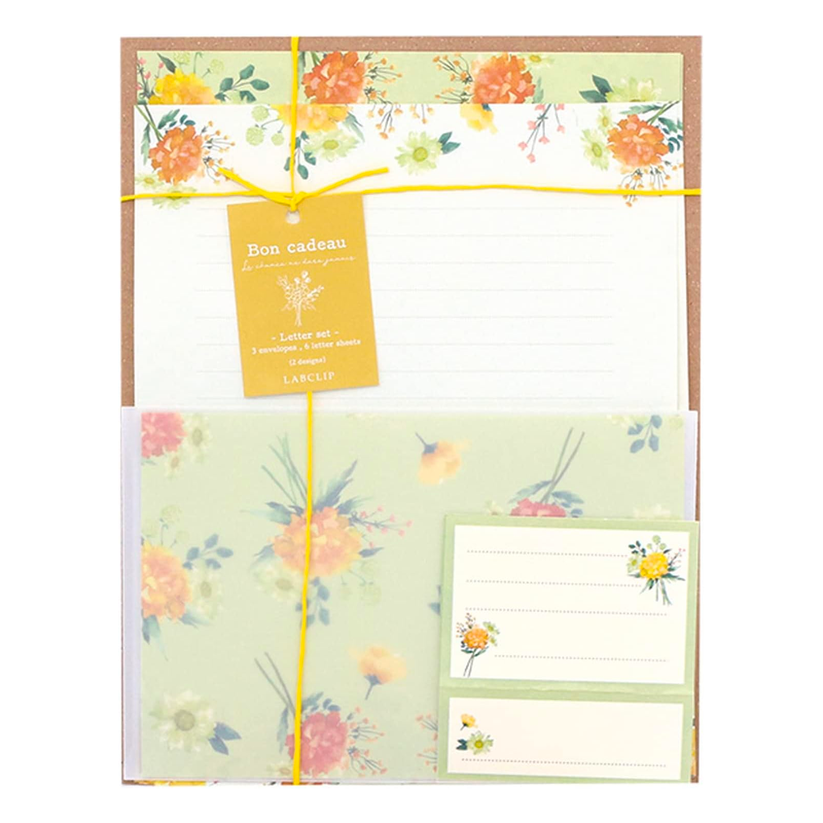 Letter Set Bon Cadeu - Yellow Marigold