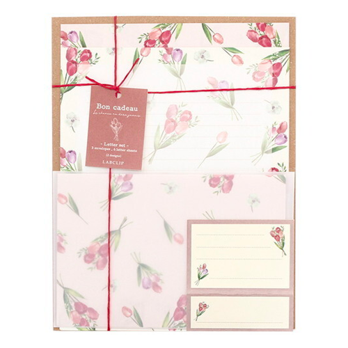Letter Set Bon Cadeu - Pink Tulip