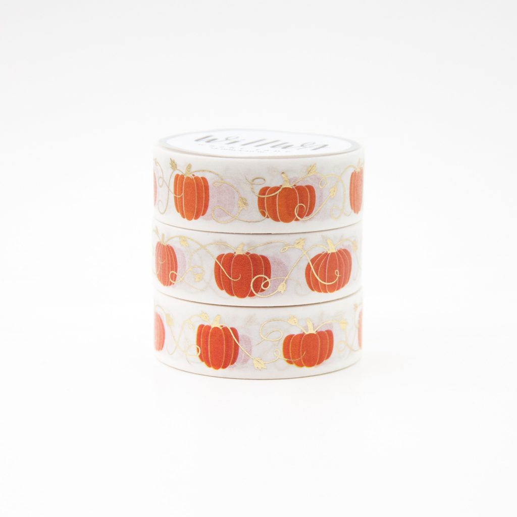 Washi Tape Willwa Gilded Pumpkins 15 mm