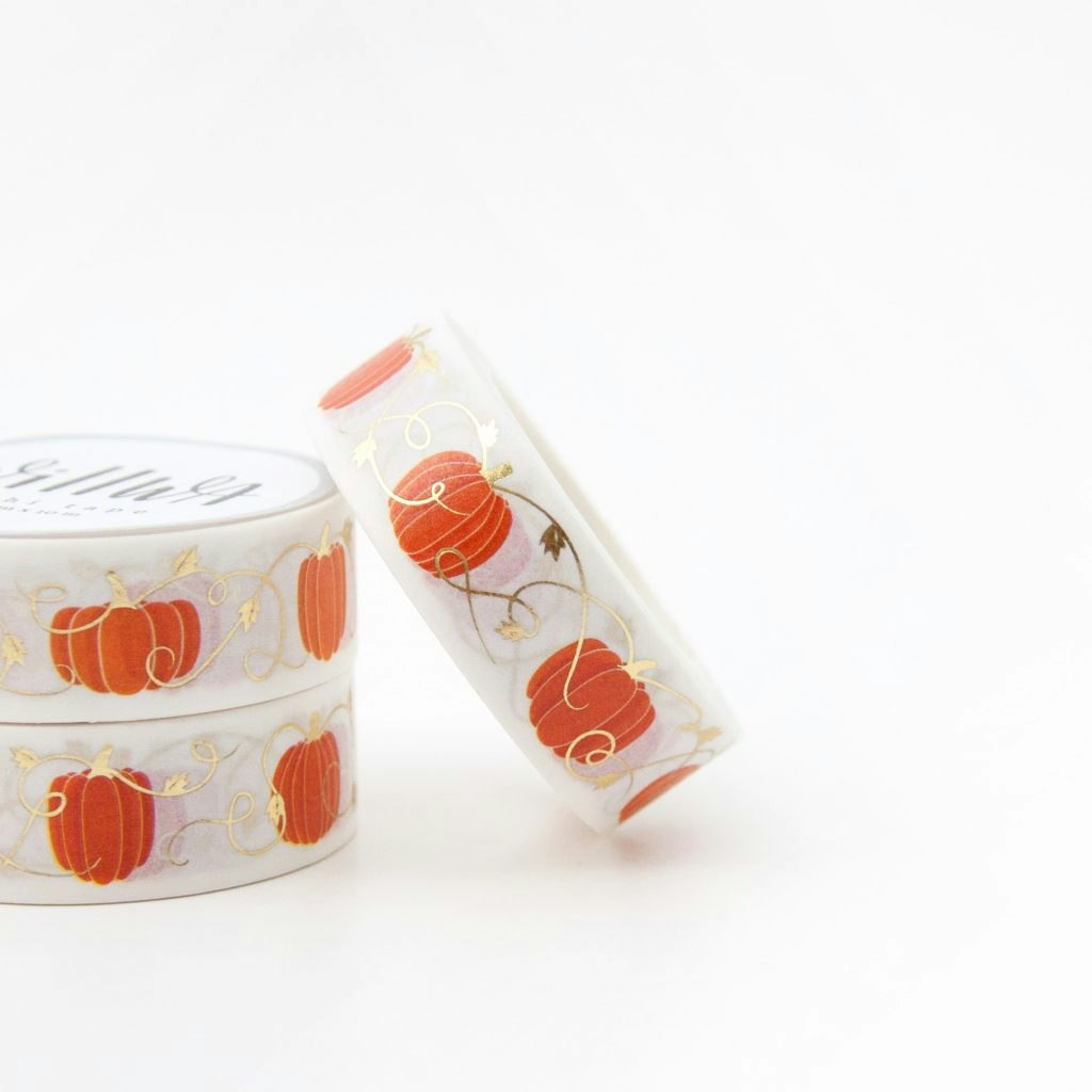 Washi Tape Willwa - Gilded Pumpkins 15 mm