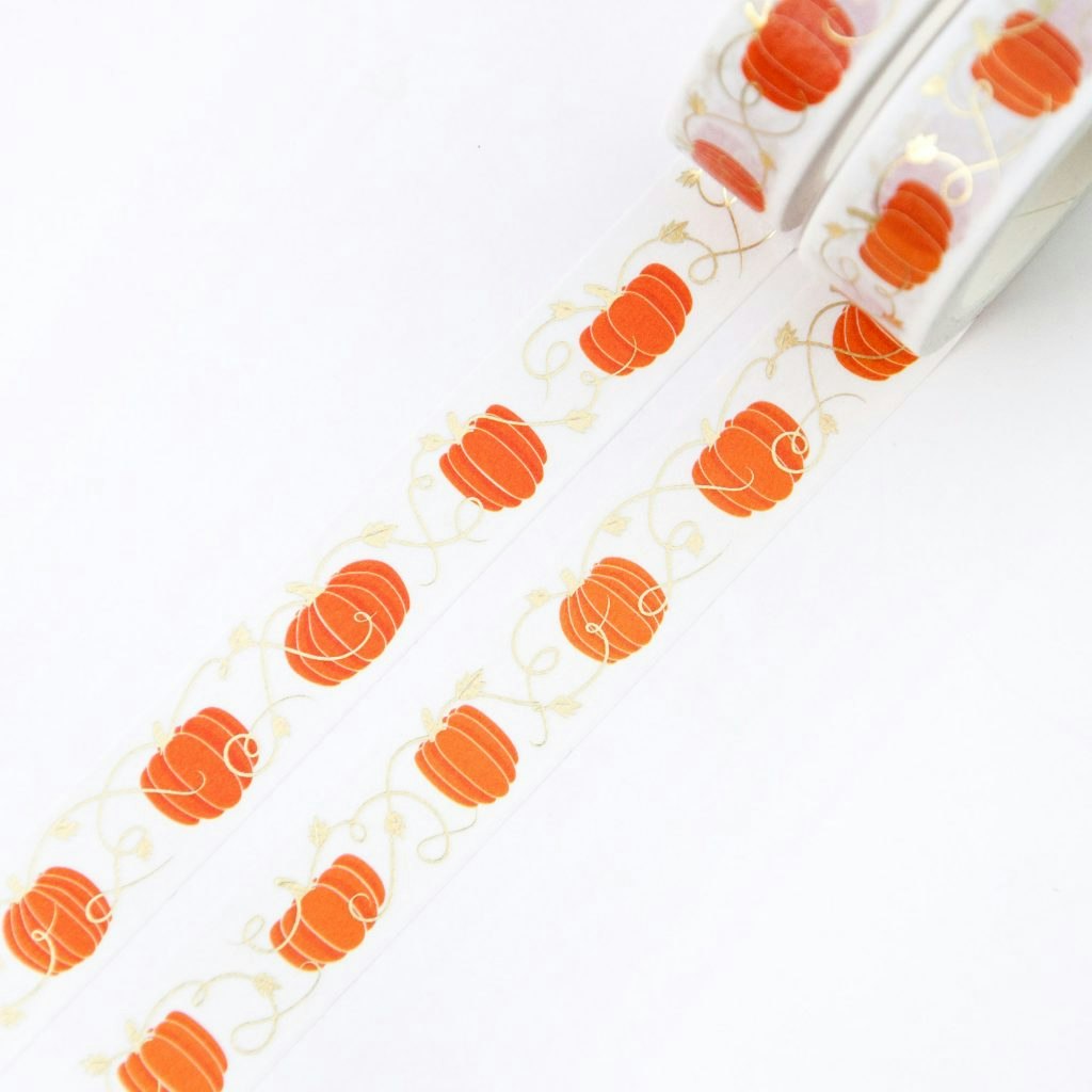 Washi Tape Willwa - Gilded Pumpkins 15 mm