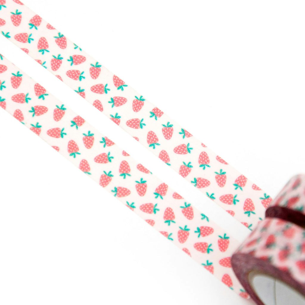 Washi Tape Willwa Tiny Strawberries 10 mm