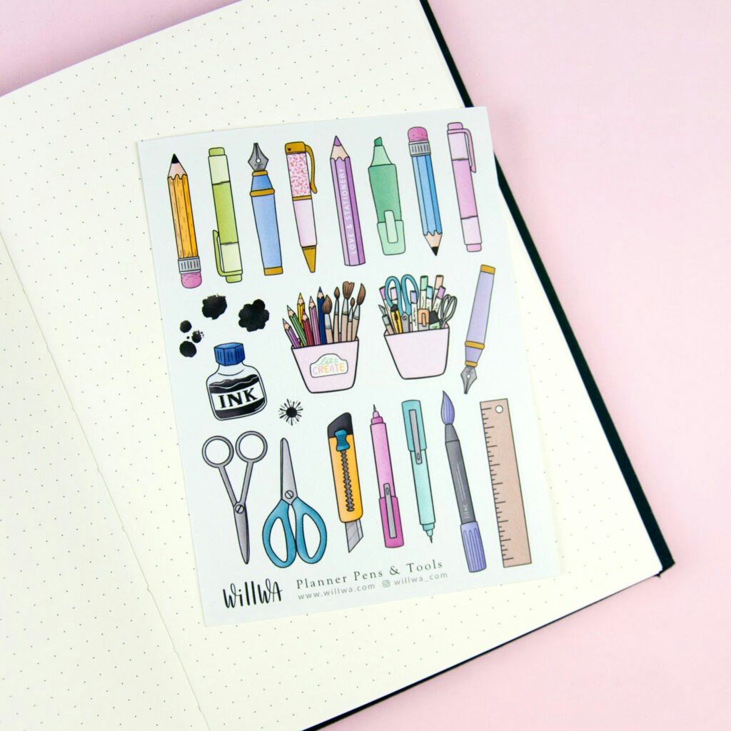 Stickers Willwa Planner Pens and Tools