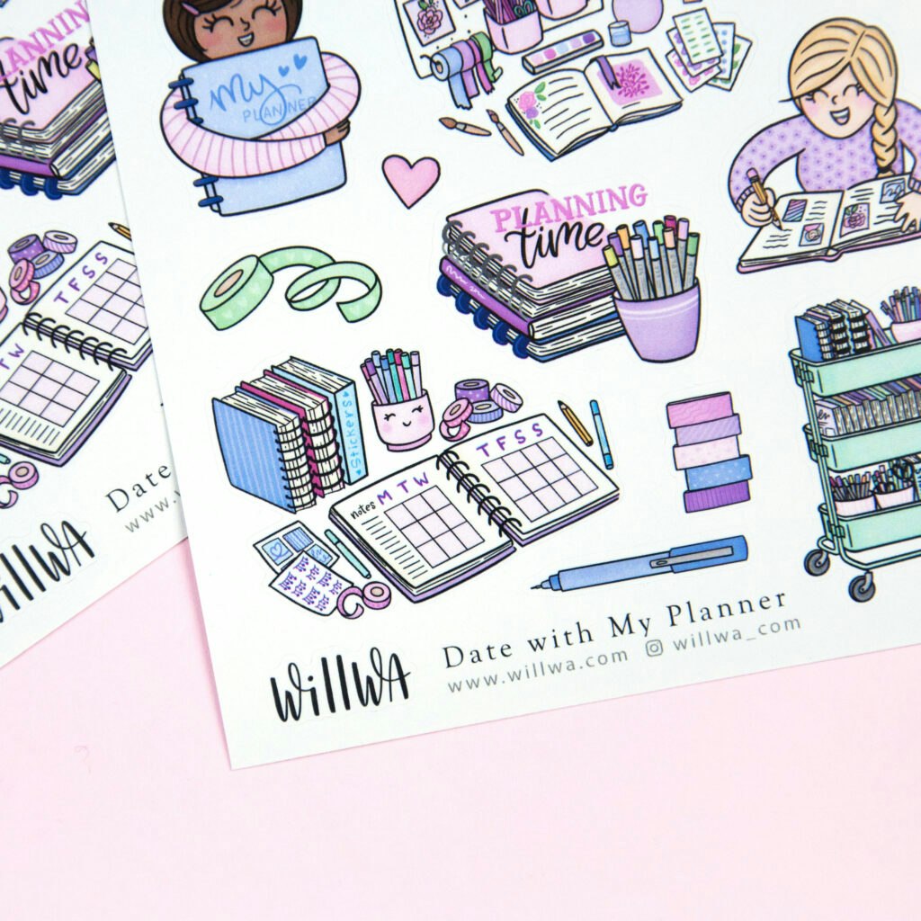 Stickers Willwa - Date with my Planner