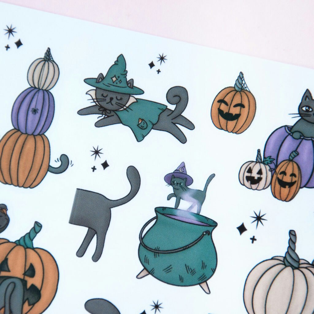 Stickers Willwa - Cats and Pumpkins