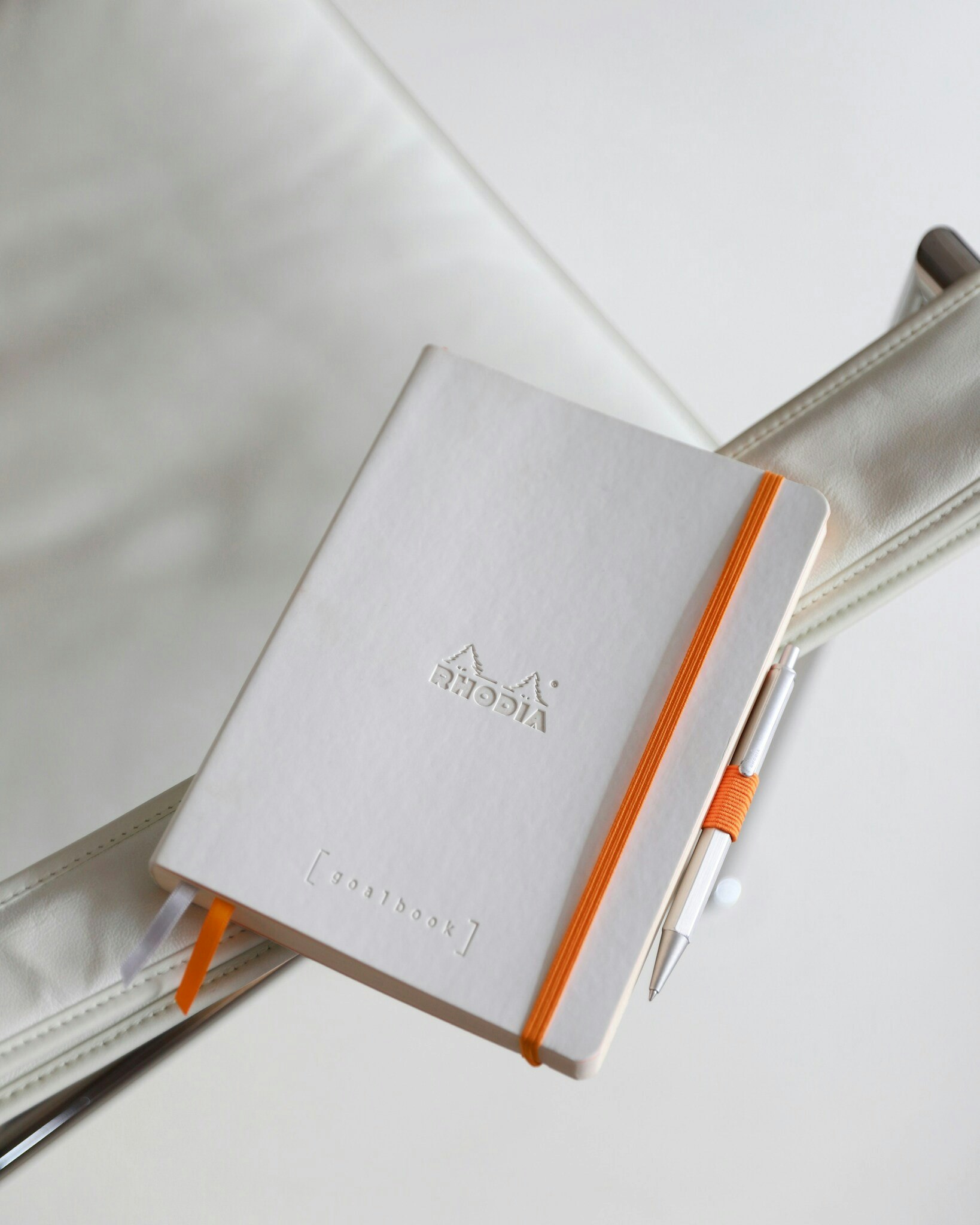 Rhodia Goalbook A5 Dot Grid Notebook in Silver - 5.75 x 8.25