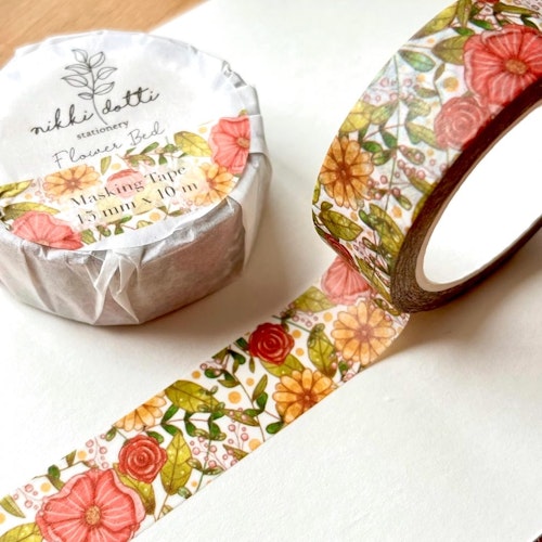 Washi tape Nikki Dotti - Flower Bed 15 mm