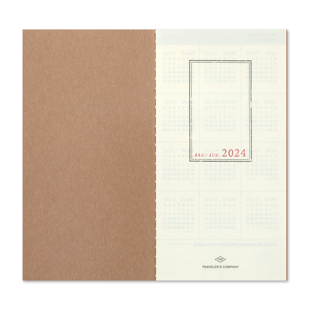 2024 Diary Refill (Weekly Vertical) - Regular Size // Traveler's Notebook