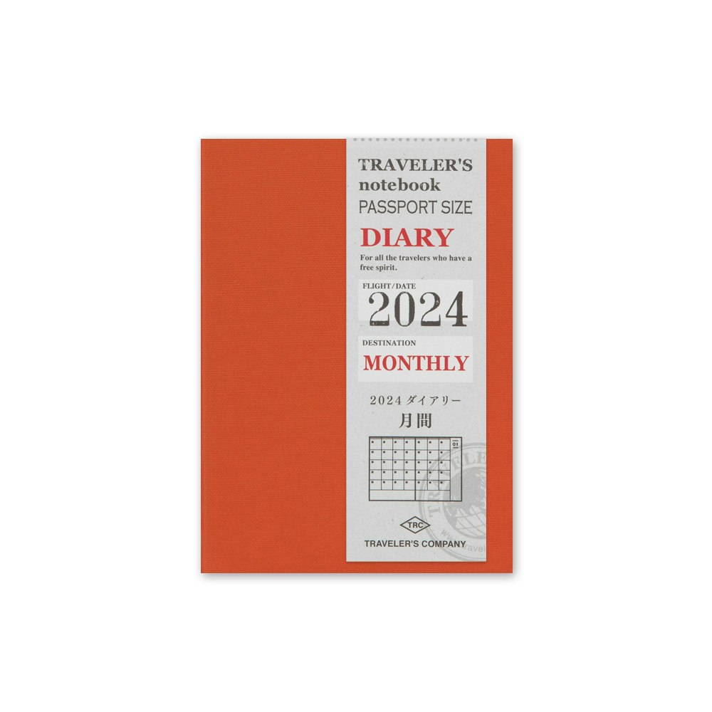 2024 Diary Refill (Monthly) - Passport Size // Traveler's Notebook