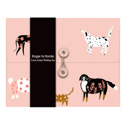 Letter Writing Set Roger la Borde - Ginger Pink Dogs