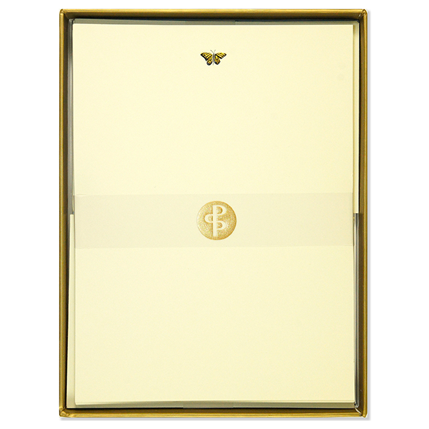 Brevpapper Peter Pauper Press - Gold Butterfly