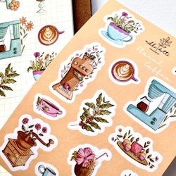 Washi Stickers Nikki Dotti - Floral Coffee