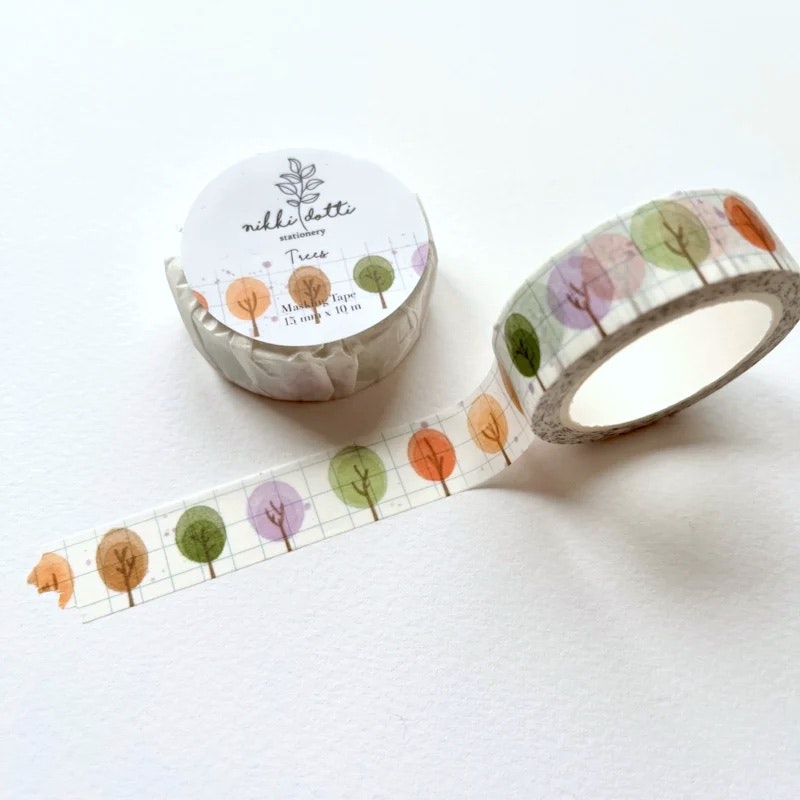 Washi tape Nikki Dotti - Trees 15 mm