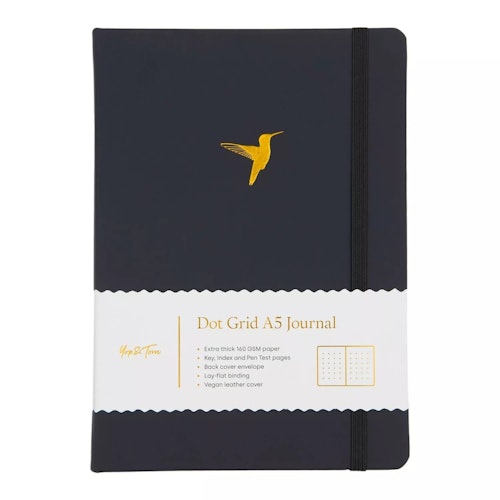Yop & Tom Dot Grid Journal - Hummingbird Charcoal A5