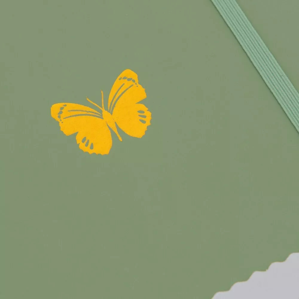 Yop & Tom Dot Grid Journal - Butterfly Sage Green A5