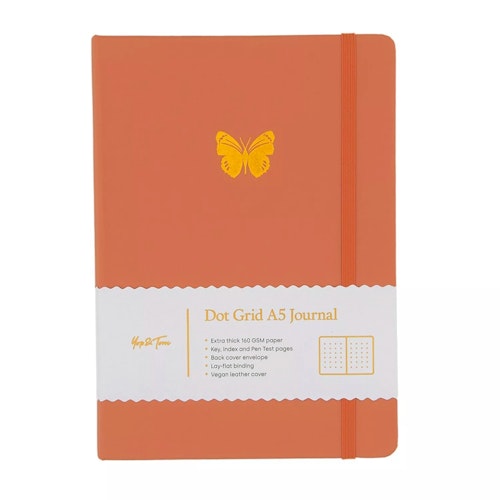 Yop & Tom Dot Grid Journal - Butterfly Burnt Orange A5