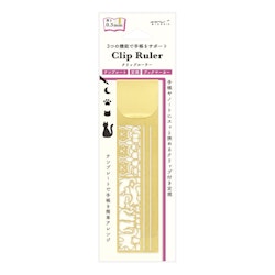 Midori Clip Ruler Cat