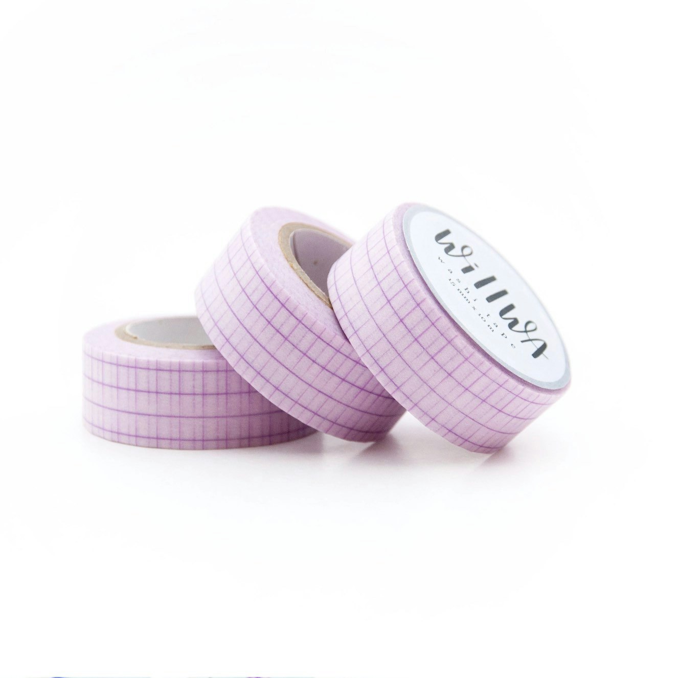 Washi tape Willwa - Pink Grid 15 mm