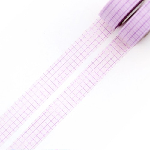 Washi tape Willwa - Pink Grid 15 mm