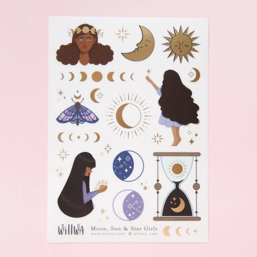 Stickers Willwa - Moon, Sun and Stars Girls