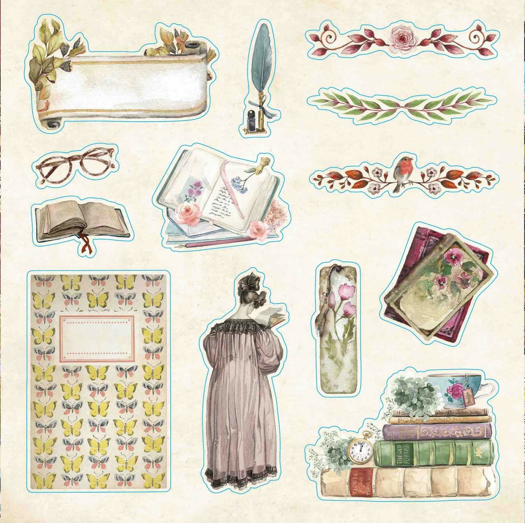 Stickersbok Bibliophelia Ephemera  (780 stickers)