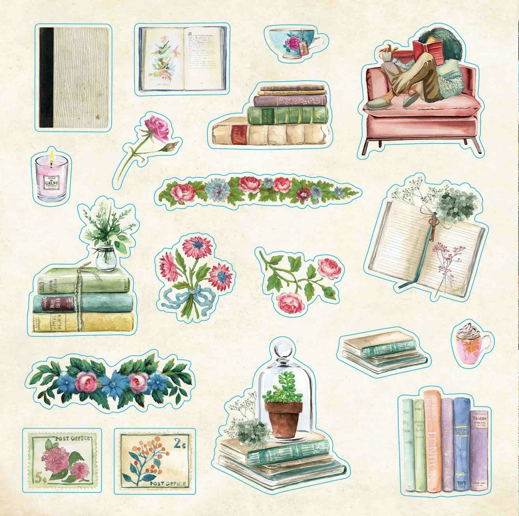 Stickersbok Bibliophelia Ephemera  (780 stickers)