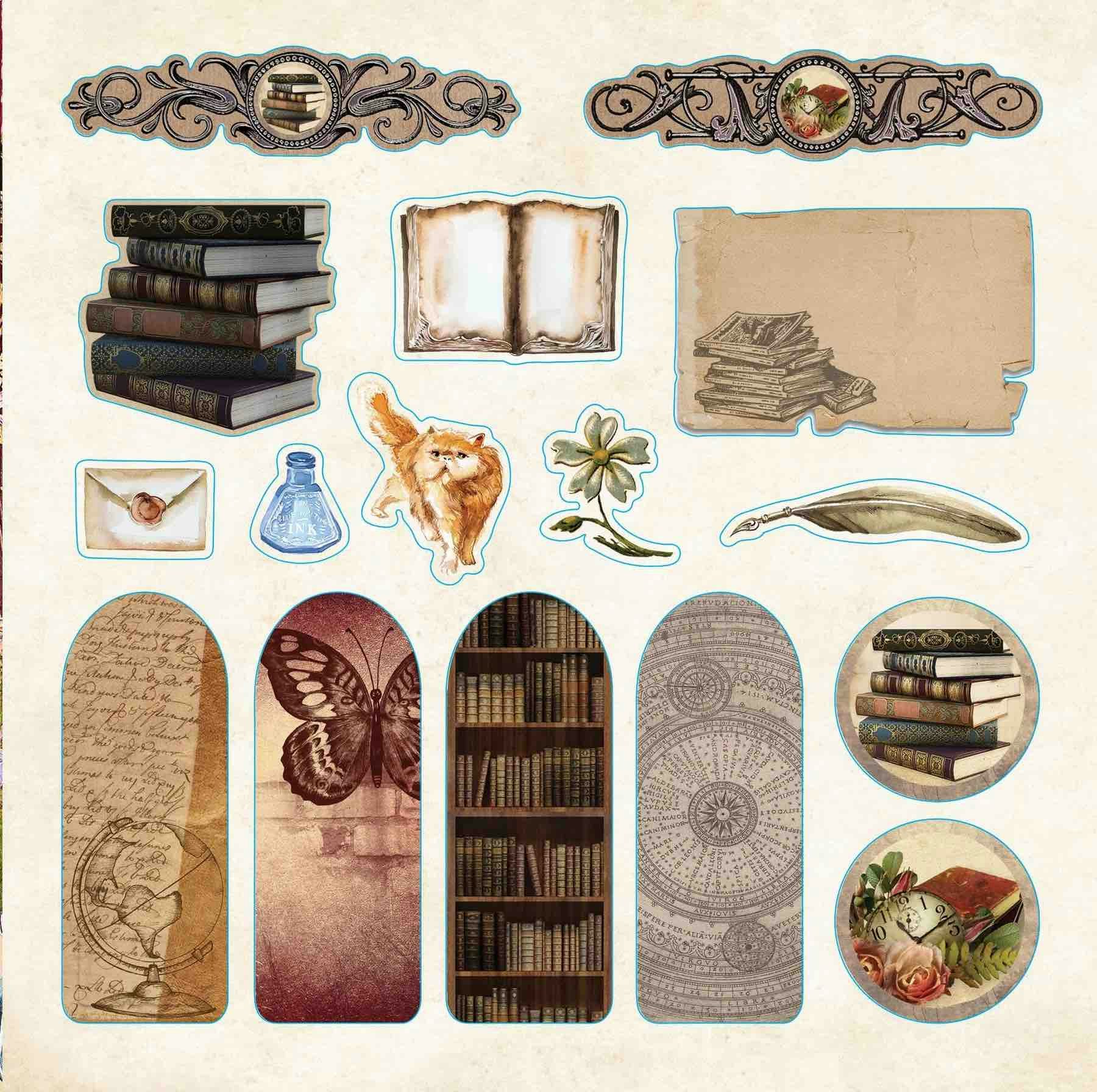 Stickersbok Bibliophelia Ephemera  (780 stickers)