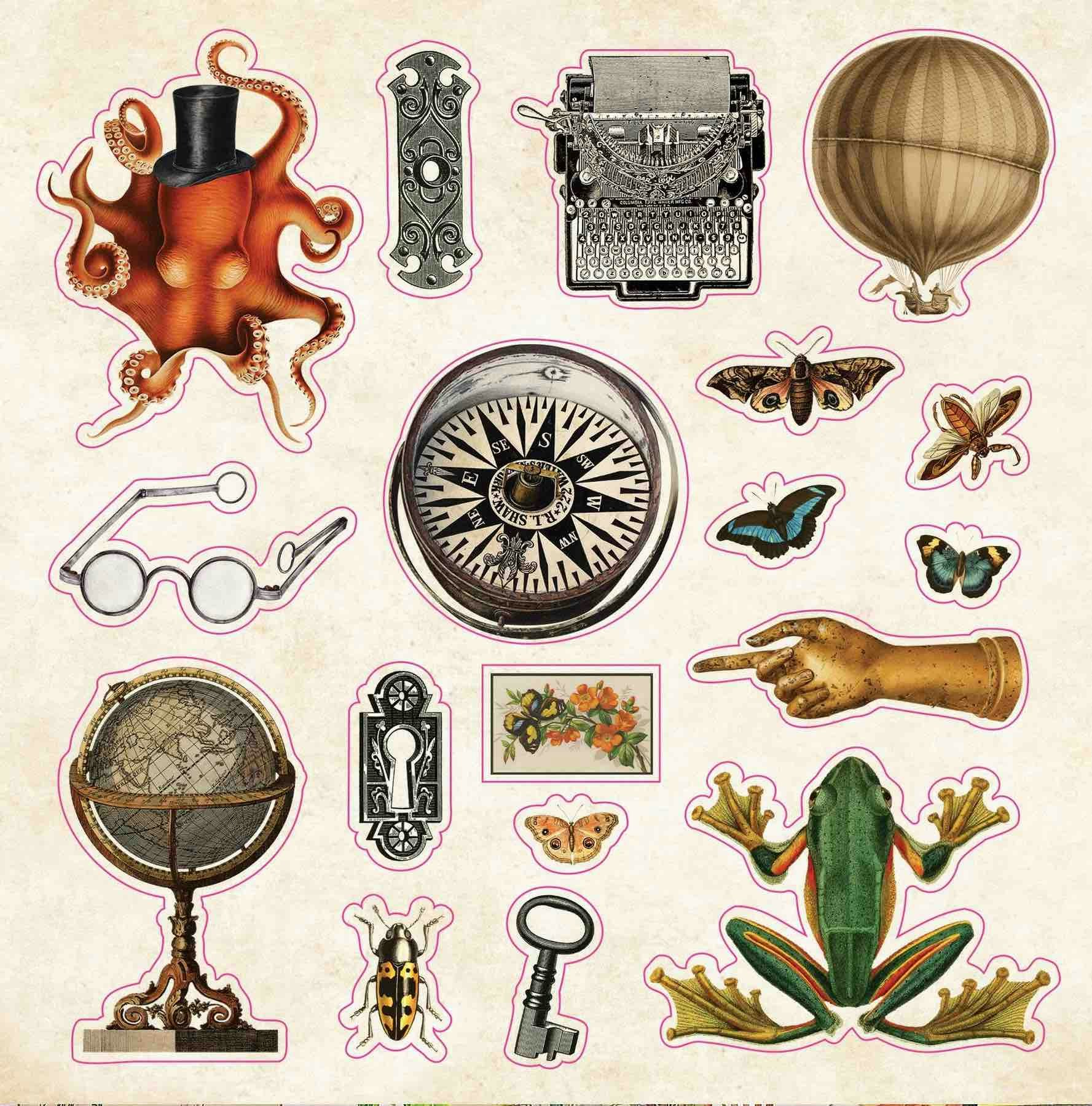 Stickersbok The Sticker Book of Curiosities  (750 stickers)