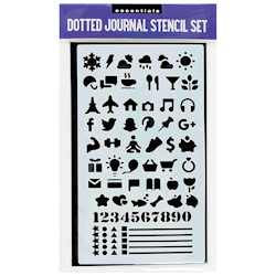 Stencilset Peter Pauper Press - Dotted Journal Stencil Set 12 st
