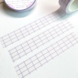 Washi tape Lettoon - Cotton Candy Grid 15 mm