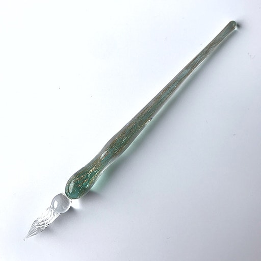 Glass pen Glitter Green