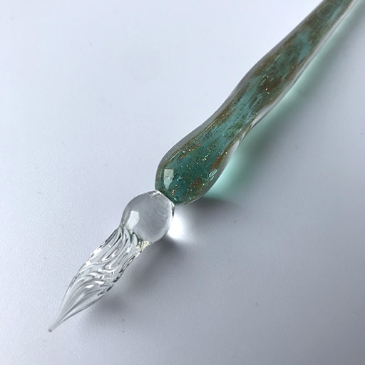 Glass pen Glitter Green