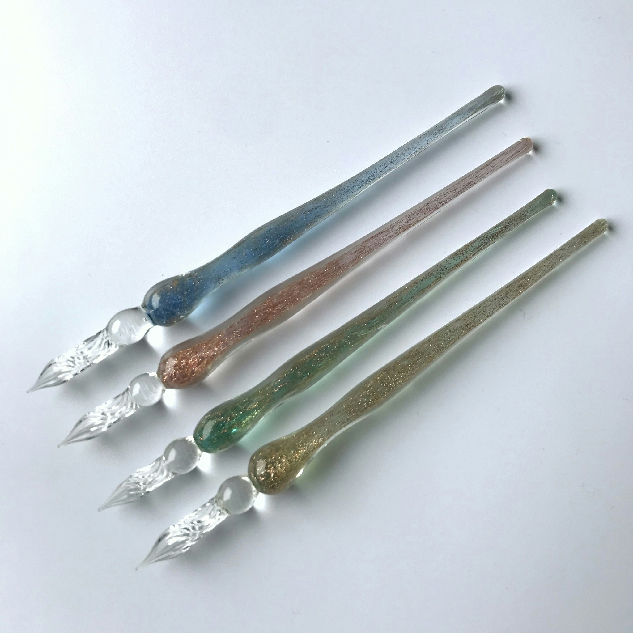 Glass pen Glitter Green