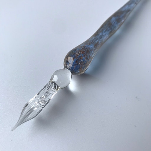 Glass pen Glitter Blue