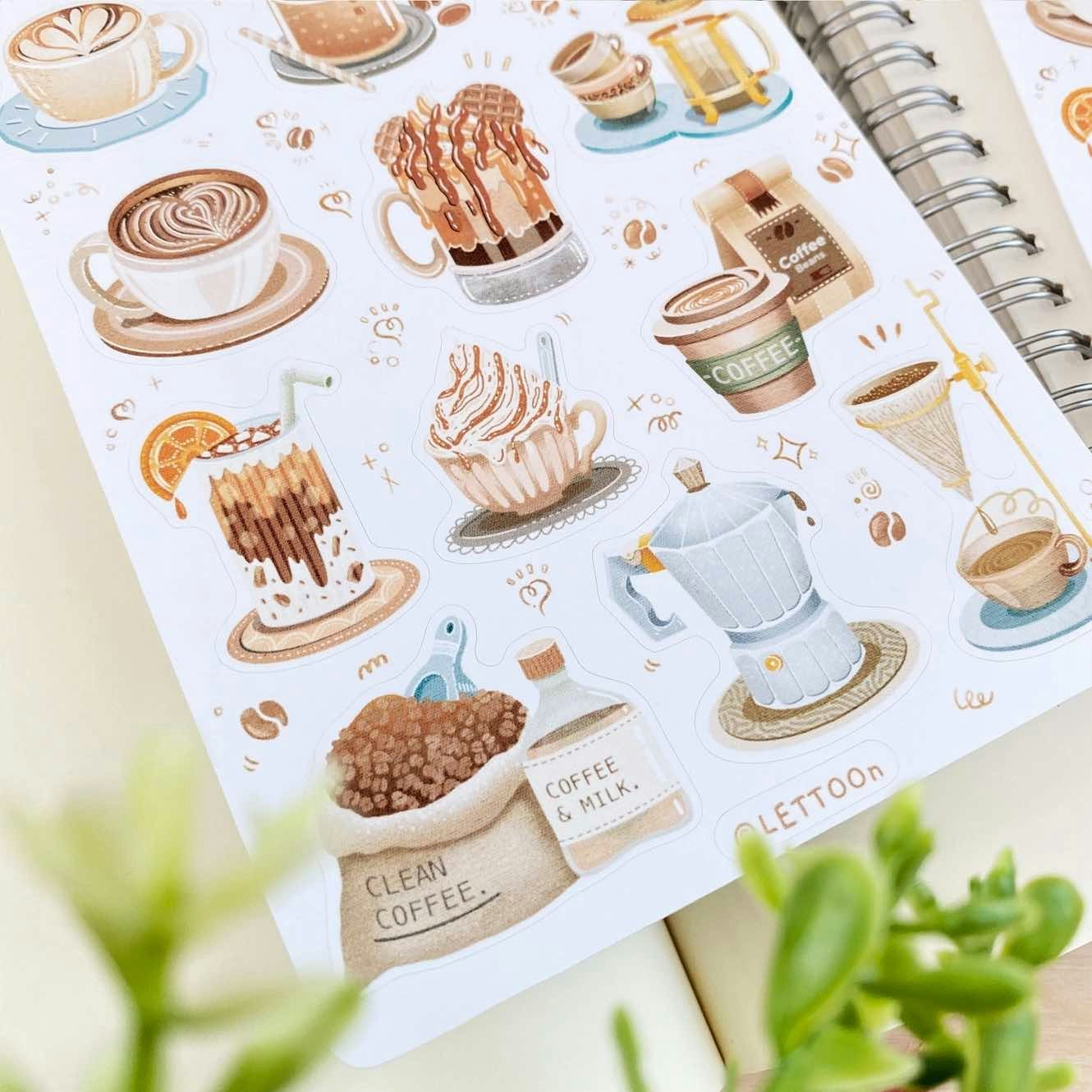 Stickers Lettoon - Coffee