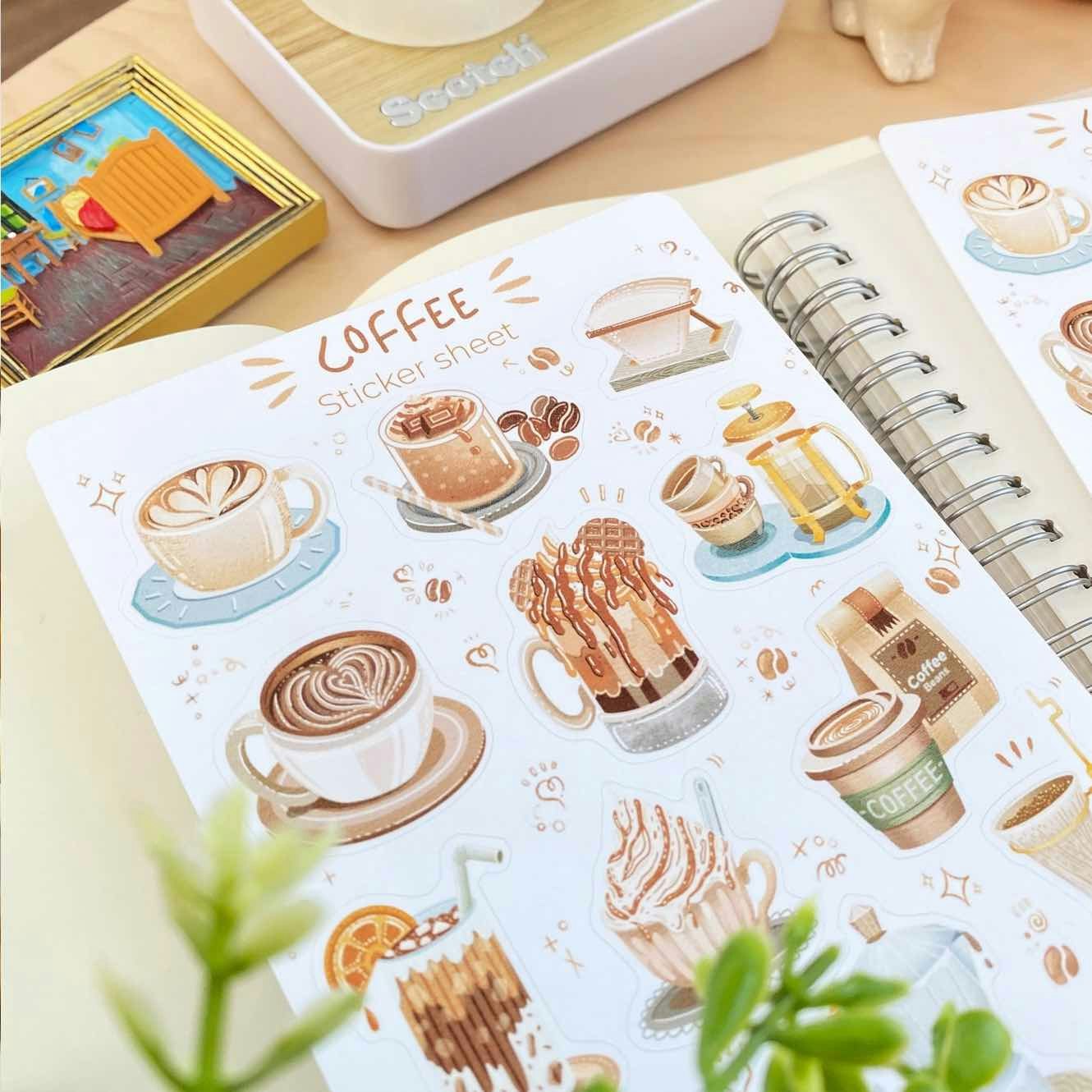 Stickers Lettoon - Coffee
