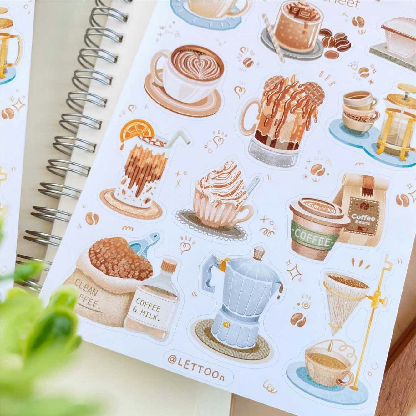 Stickers Lettoon - Coffee